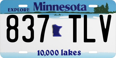 MN license plate 837TLV