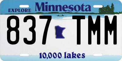 MN license plate 837TMM