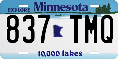 MN license plate 837TMQ