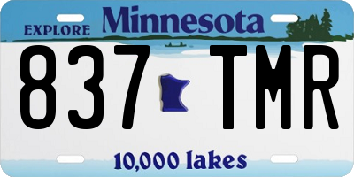 MN license plate 837TMR