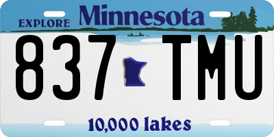 MN license plate 837TMU