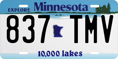 MN license plate 837TMV