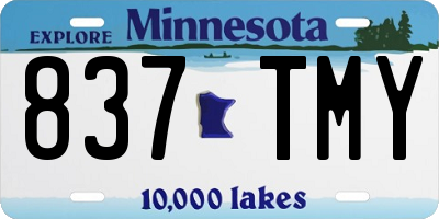MN license plate 837TMY