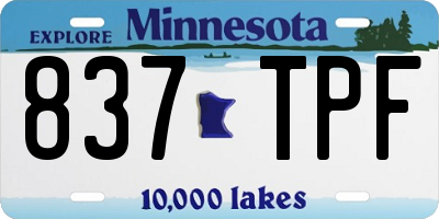 MN license plate 837TPF
