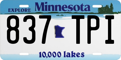 MN license plate 837TPI