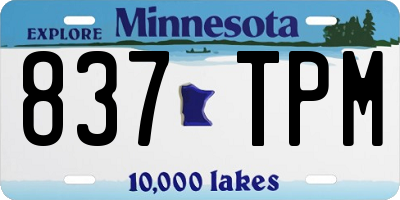 MN license plate 837TPM