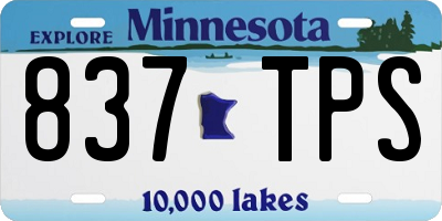 MN license plate 837TPS