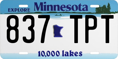 MN license plate 837TPT
