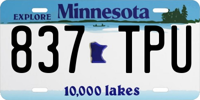 MN license plate 837TPU