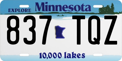 MN license plate 837TQZ