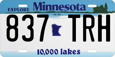MN license plate 837TRH