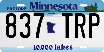 MN license plate 837TRP