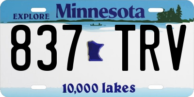 MN license plate 837TRV