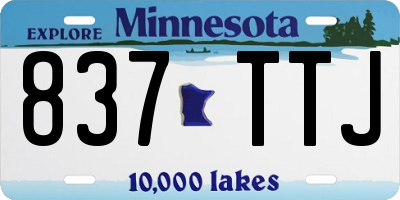 MN license plate 837TTJ