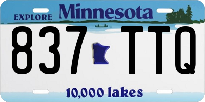 MN license plate 837TTQ