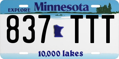 MN license plate 837TTT