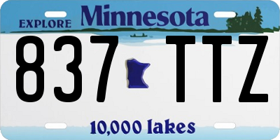 MN license plate 837TTZ