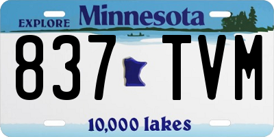 MN license plate 837TVM