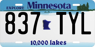 MN license plate 837TYL