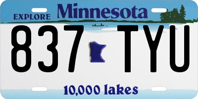 MN license plate 837TYU