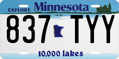 MN license plate 837TYY