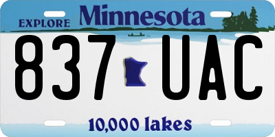 MN license plate 837UAC