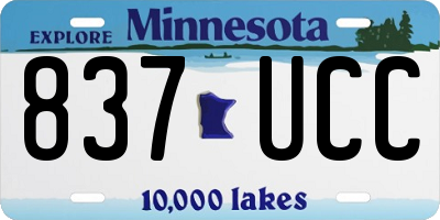 MN license plate 837UCC