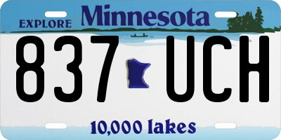 MN license plate 837UCH