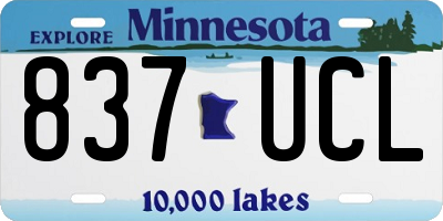 MN license plate 837UCL