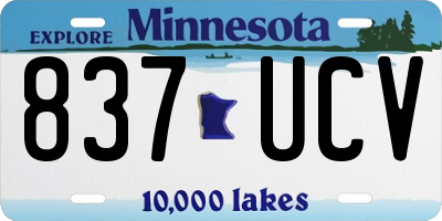 MN license plate 837UCV