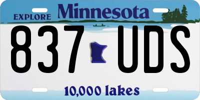 MN license plate 837UDS