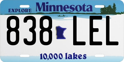 MN license plate 838LEL