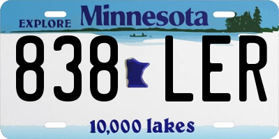 MN license plate 838LER