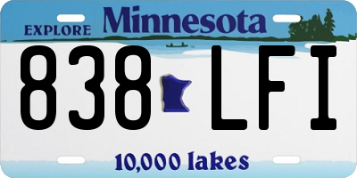 MN license plate 838LFI