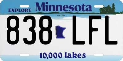 MN license plate 838LFL