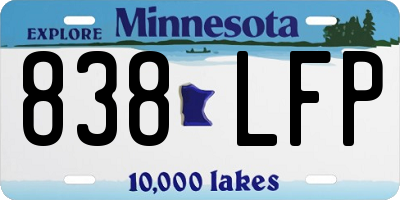 MN license plate 838LFP