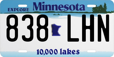 MN license plate 838LHN