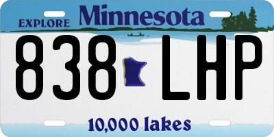 MN license plate 838LHP