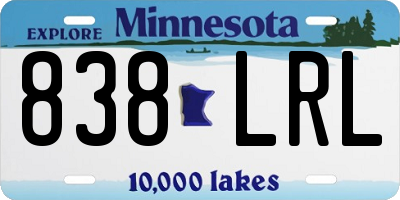 MN license plate 838LRL