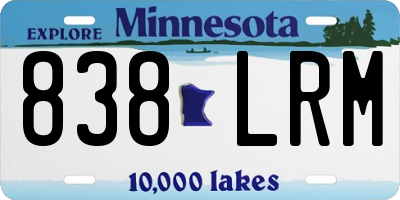 MN license plate 838LRM