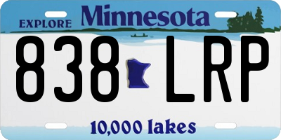 MN license plate 838LRP