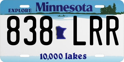 MN license plate 838LRR