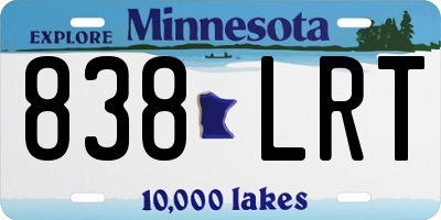 MN license plate 838LRT