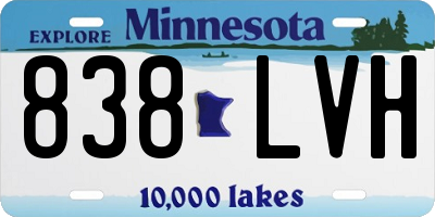 MN license plate 838LVH