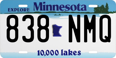 MN license plate 838NMQ