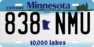 MN license plate 838NMU