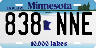 MN license plate 838NNE
