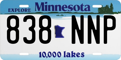 MN license plate 838NNP