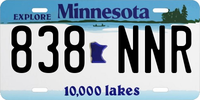 MN license plate 838NNR
