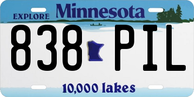 MN license plate 838PIL